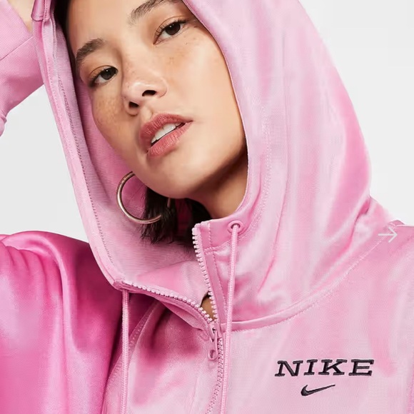 Nike BubbleGum Pink Zip-up Hooded Track Jacket - Picture 5 of 12